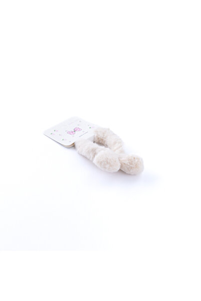 Bimotif رباط شعر من الشريط القطيفة، كريمي