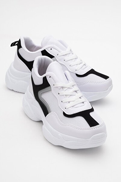 CCWAY AYAKKABI حذاء رياضي أنوراك نسائي أبيض وأسود