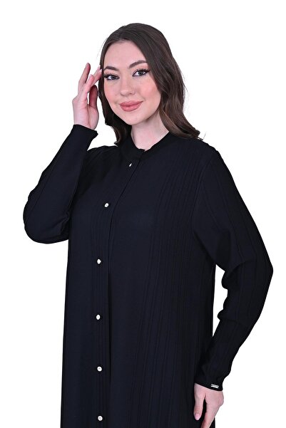 Invee Ribbed Knit Cardigan Black