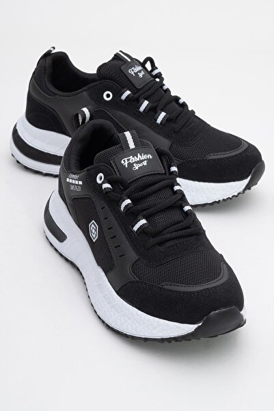 CCWAY AYAKKABI Pantofi sport anorak cu șireturi pentru femei NEGRU ALB