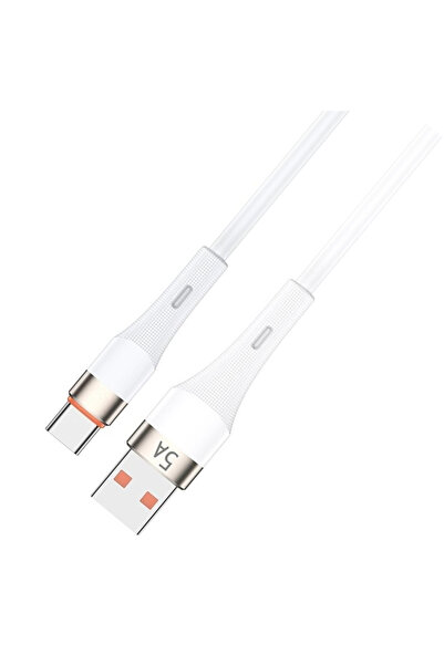 harry 1 Metre 67 Watt 5 Amper TYPE-C to USB-A Şarj Ve Data Kablosu Beyaz Hızl...