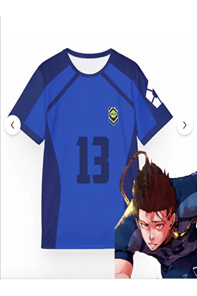 Minga London Blue Lock 13 Barou Baskılı forma t-shirt -ghostella