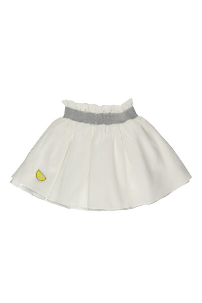 Panço Kız Ecru Dokuma Etek