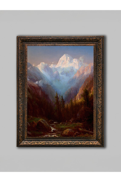 WoodyArts Ζωγραφική με τοπίο με γυναίκα που αναψυχεί στο βουνό – Χάλκινο αντί...