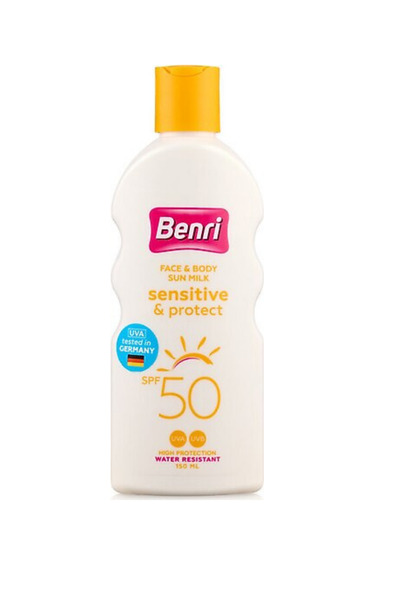 Benri Sensitive & Protection Sun Milk Spf50 – High Protection, Special Moistu...