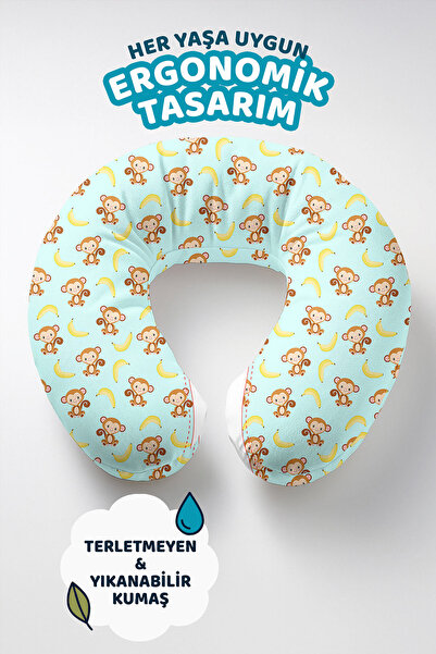 Evimde Bambaşka Slatki majmun Sa deznom Pamuk paket jastuka za vrat - za decu...