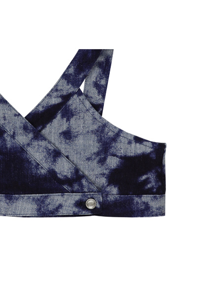 Panço Kız Beyaz Dokuma Gömlek Yaka Elbise