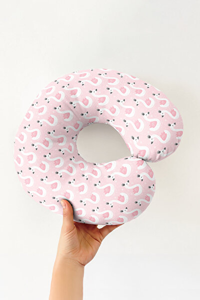 Evimde Bambaşka Pernă ergonomică pentru gât cu model de lebădă - Pernă moale ...