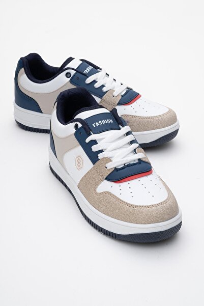 CCWAY AYAKKABI حذاء رياضي نسائي برباط باللون الأبيض الجليدي اللامع