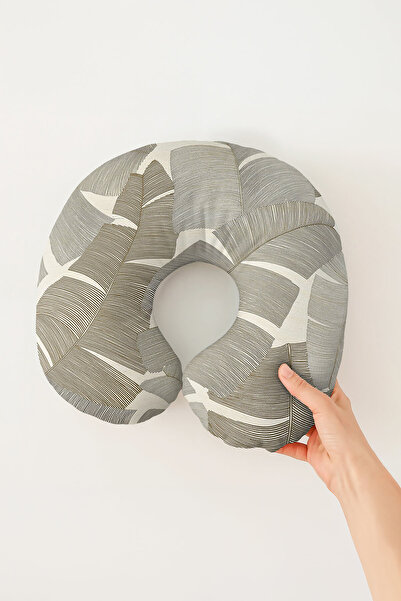 Evimde Bambaşka Pernă ergonomică pentru gât cu model tropical de frunze - Per...