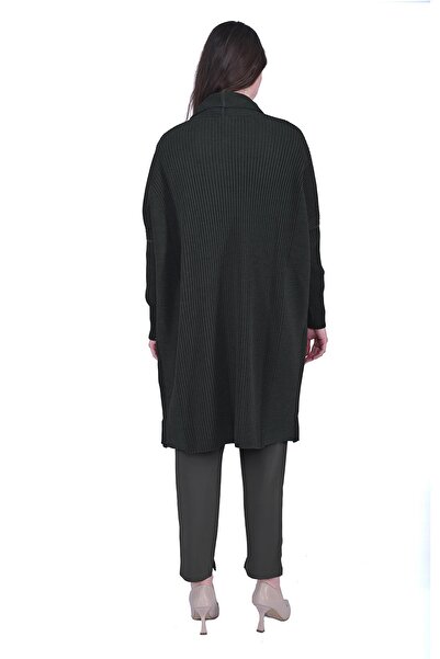 Invee Yakut Yün Triko Hırka HAKİ