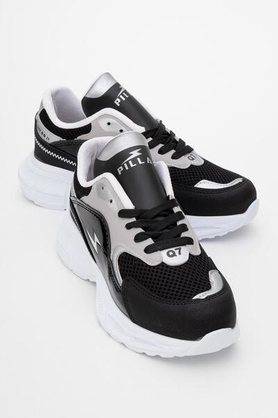 CCWAY AYAKKABI Pantofi sport Anorak pentru femei NEGRU FUMOAIU Alb