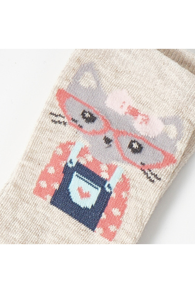 Panço Kız Renksiz Örme Çorap