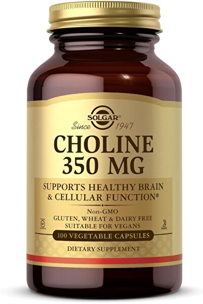 Solgar Choline 350mg - 100 Vegetarian Capsules - EU-Compliant