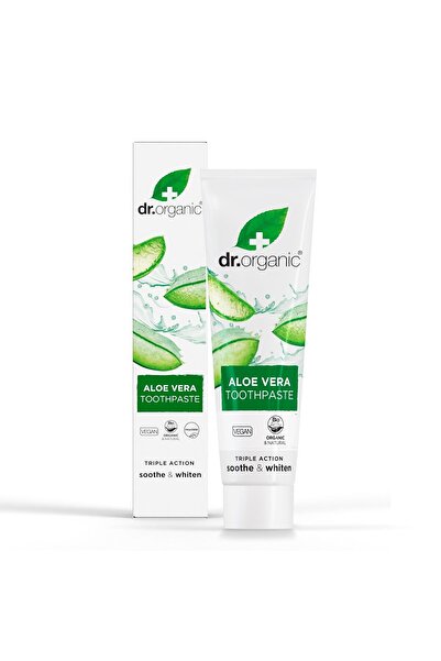 Dr. Organic Dr Aloe Vera Toothpaste, Whitening, , Vegan, Cruelty-Free, Paraben & SLS-Free, Organi