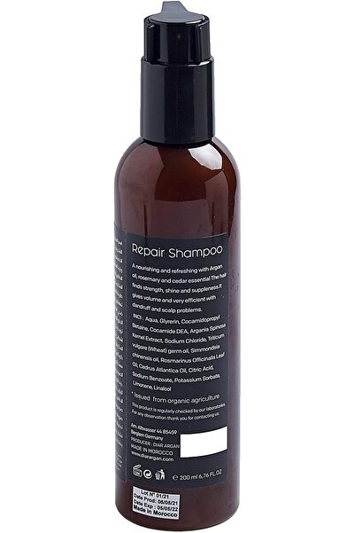 Diar argan Reparative Shampoo with Atlas Cedar and Rosemary 200ml