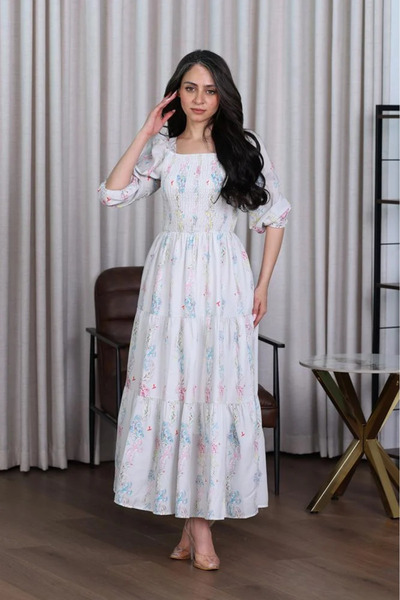 TREASUREISLAND فستان ميدي مشجر