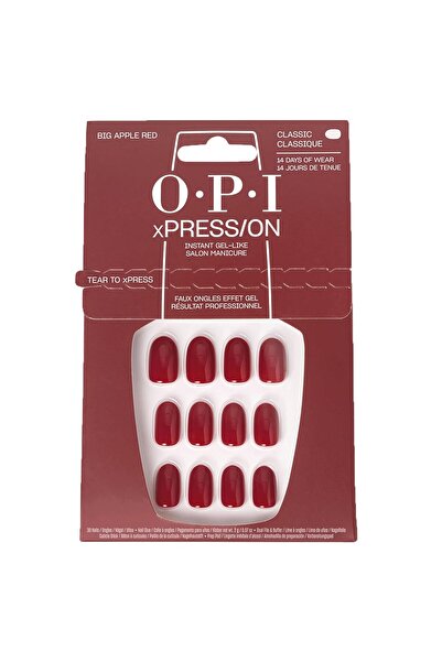 OPI xPRESS/ON Press-On Nails – 30 Pieces in Various Designs & Shapes – Includes Nail Glue – Re