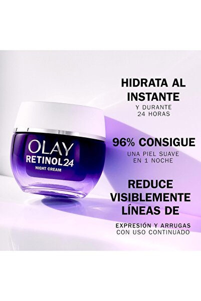 OLAY Retinol 24 Moisturizing Night Cream for Face, Skincare with Vitamin E, Antioxidant, Well-Aging