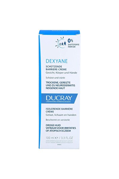 Ducray Dexyane Protective Barrier Cream for Face, Body, and Hands, 100 ml