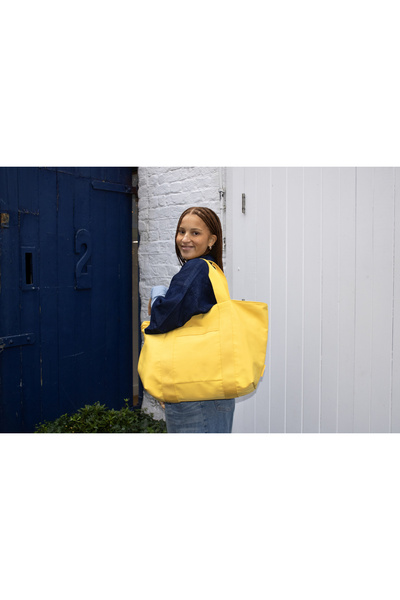 KIND BAG Geanta femei Carryall Tote din material RPET - Galbena