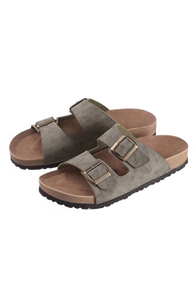 Two Two TWOTWO Παντόφλες με διπλή πόρπη με άνετη σόλα από σουέτ-Παντόφλες με λουράκια-Παντόφλες Nubuck TRENDX