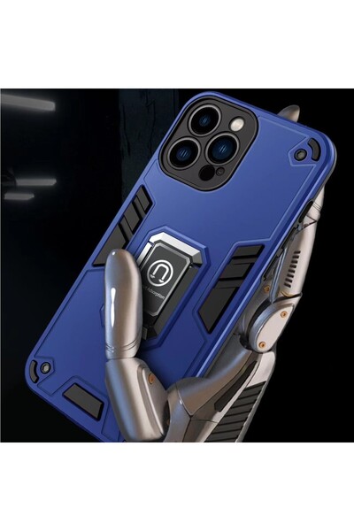 Flippy Θήκη Iron Warriors για iPhone 14, Flippy, Υβριδική Βάση Δαχτυλιδιού, Σκούρο Μπλε