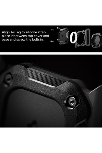 Spigen Apple AirTag Case 1/2 for Collar Tough Armor, Black