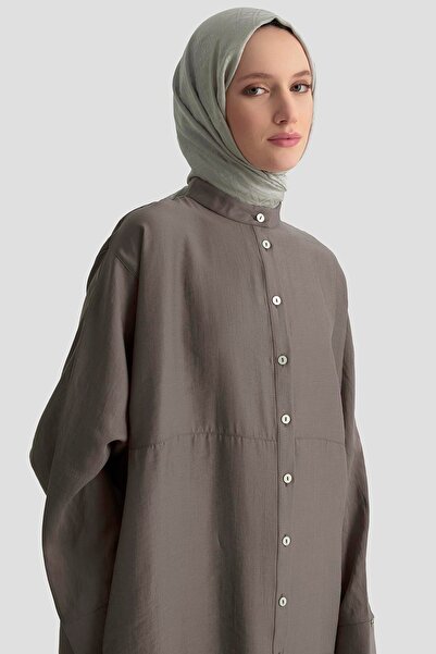 Armine TREND Double-Breasted Buttoned Relaxed Fit Trouser Suit Brown 25Yt669