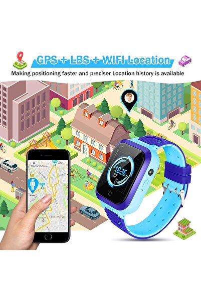 Generic Kids Smart Watch Phone, GPS/LBS Tracker Watch Phone IP67 Waterproof Smartwatch with SOS