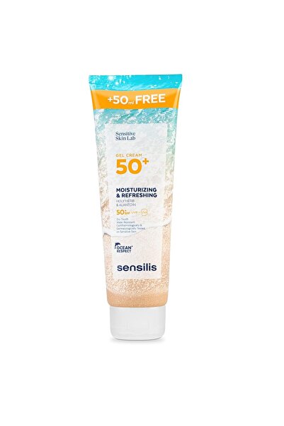 sensilis - SPF 50+, Sunscreen Gel, liquid, refreshing, moisturizing, with Holy Grass and Vitamin E,