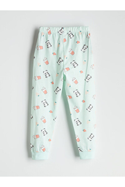 LC Waikiki Azestrend New Season Crew Neck Printed Long Sleeve Girls Pajamas Set