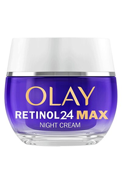 OLAY Retinol 24 MAX Moisturizing Night Cream for Face, Skincare with Vitamin E, Antioxidant, +40% Gl
