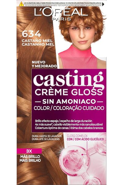 L'Oreal Paris Casting Creme Gloss Baño De Color 634 Castaño Miel