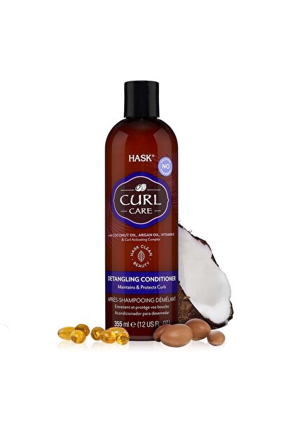 HASK Curl Care Detangling Conditioner for All Types of Curls, Color-Safe and ...