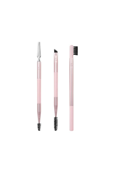 Real Techniques Set de pensule pentru machiaj de ochi Natural Beautiful, Set de pensule profesionale pentru machiaj de ochi, Peri moi,