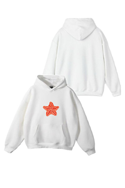 Sebesta Fashion New Season Sea Star Printed 3-Ply Cotton Hooded Sweatshirt
