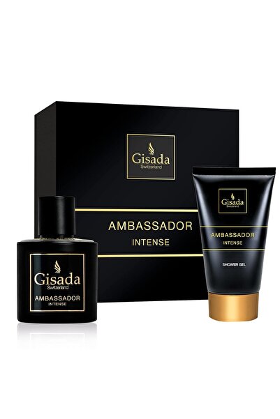 GİSADA - Set Ambassador Intense | Set cadou | Apă de parfum 50 ml și gel de d...