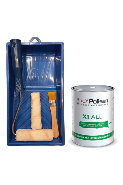Polisan X1 ALL Kendinden Vernikli Suya Ve Isıya Dayanıklı Çizilmez Boya SETİ (BEYAZ 0,75 L)