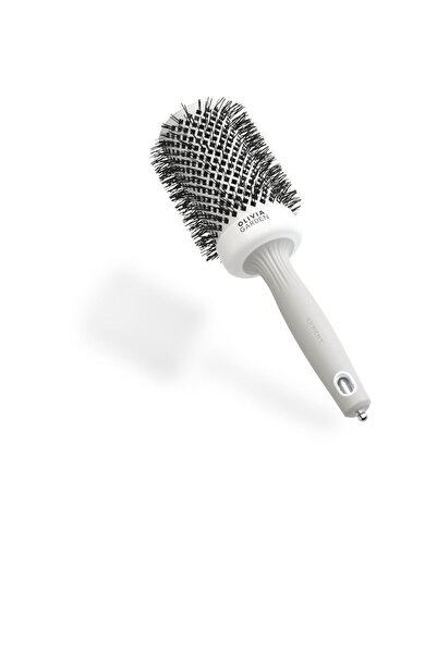 Olivia Garden Expert Blowout Shine – Alb și Gri - 55 - Perie Ceramică Rotundă...