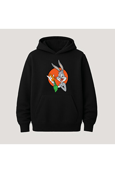 SVART WEAR Φούτερ με κουκούλα Looney Tunes με στάμπα, τσέπη καγκουρό, βαμβακε...