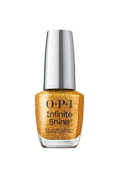 OPI Infinite Shine Collection Make 'Em Jelly - Your Opiness Golden Nail Polish with Gel Effect, Long