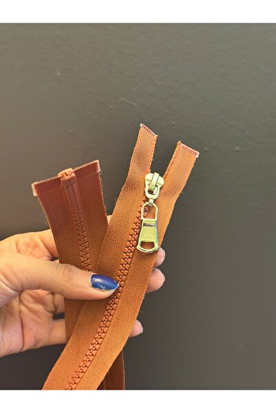 Gönülden Tasarım Fermoar cu dinți maro 44X2 CM