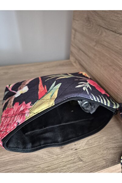 Handream Quilted Tropical Parrot Patterned (Makeup Bag/Handbag/Bag-Suitcase Organizer)