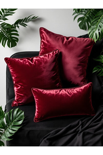 JACA 3'lü Kombin Kadife İçi Dolgulu Dekoratif Yastık Kırlent Minder Seti (İçi...