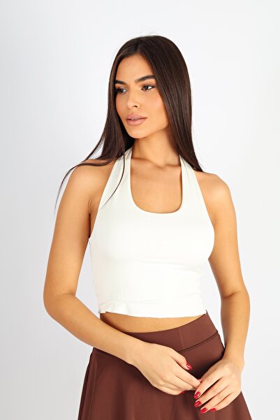 Softandbasic Halter Neck Burgundy Blouse