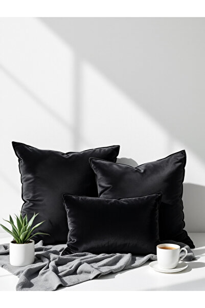 JACA 3'lü Kombin Kadife İçi Dolgulu Dekoratif Yastık Kırlent Minder Seti (İçi...