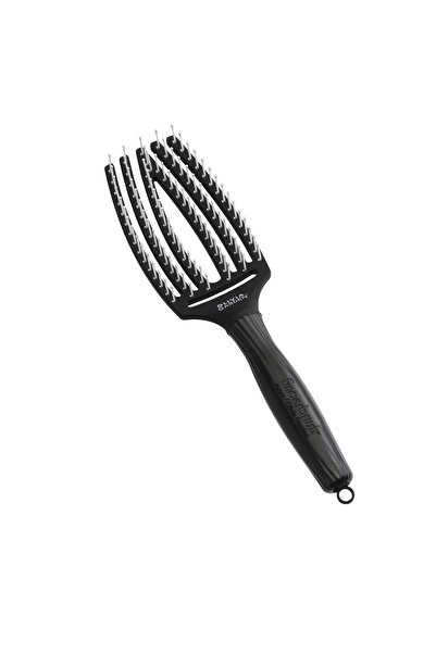 Olivia Garden Perie de păr Fingerbrush Care Iconic - Medie - Neagră - Perie d...