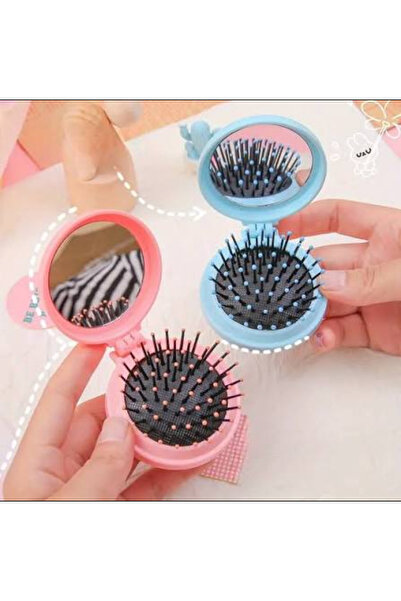 Mirayavm Figürlü Katlanır Katlanılabilir Taraklı Ayna Çanta Boy Tarak Ayna