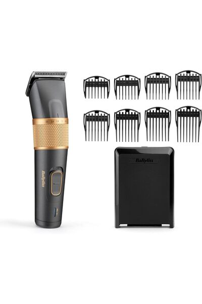 BABYLİSS Graphite Precision Hair Clipper, 8 Comb Guides, 40 Cutting Lengths, Cool Graphite Blade, Li